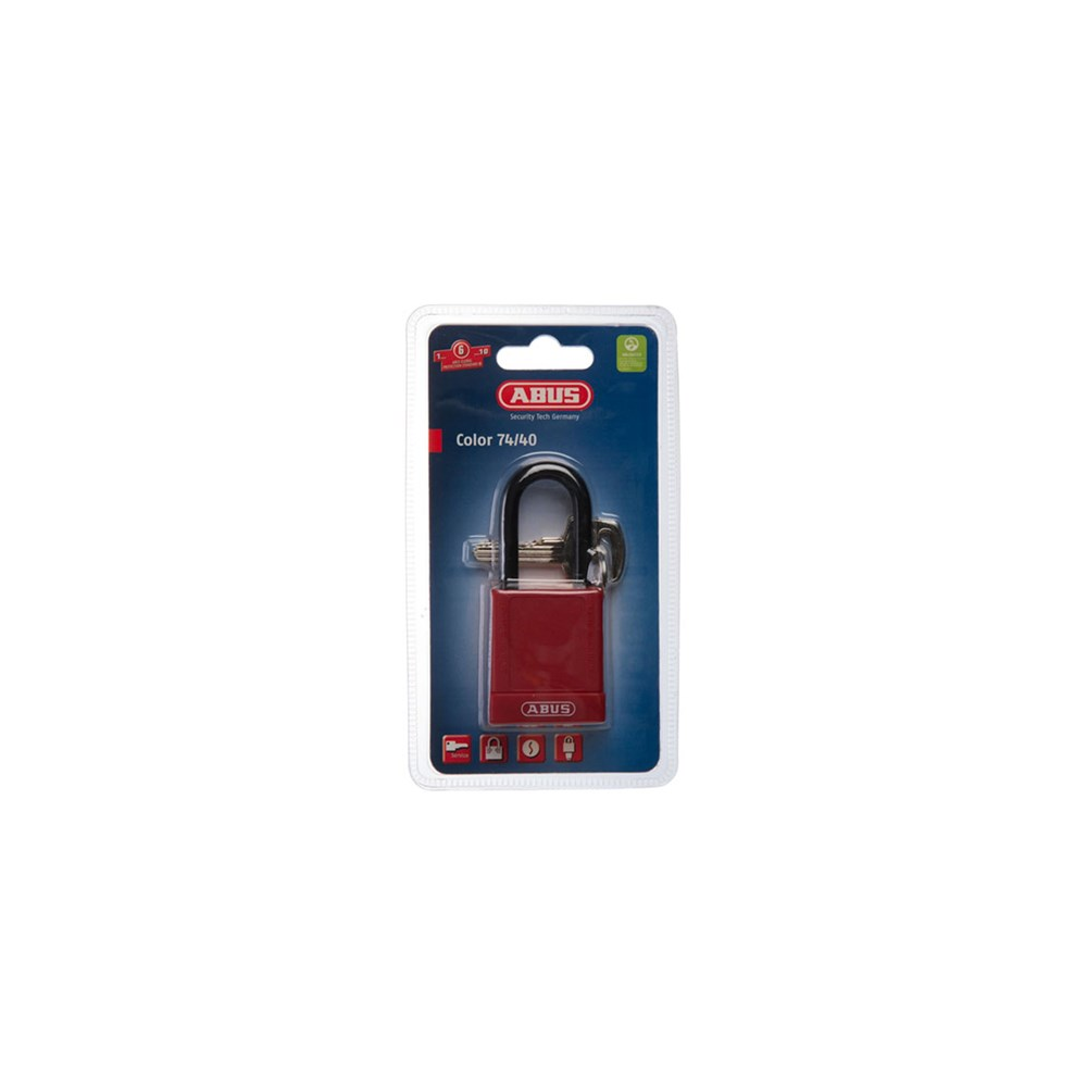 ABUS PADLOCK 74/40 RED KD