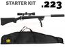 HOWA .223 STAINLESS 20" L/W SCOPED SUPPRESSED KIT BLACK POLYMER STOCK WITH CASE