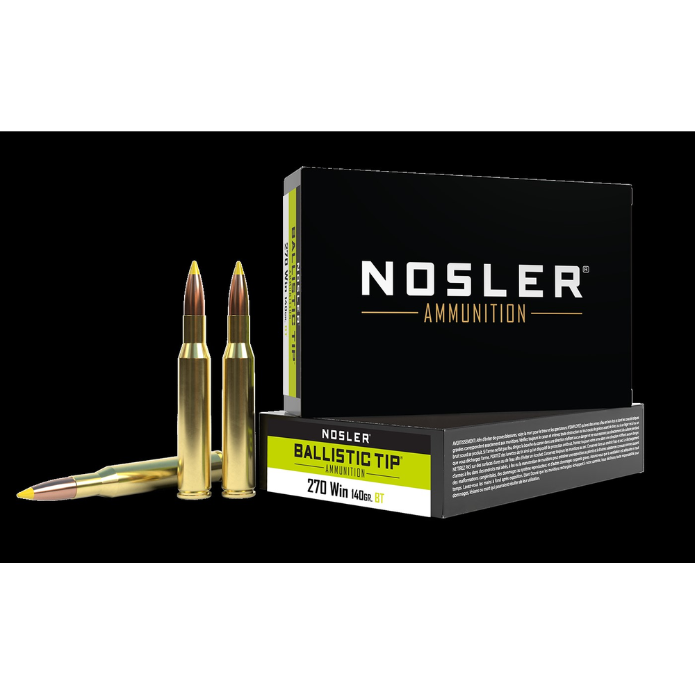 NOSLER 270 WIN 140GR BALLISTIC TIP