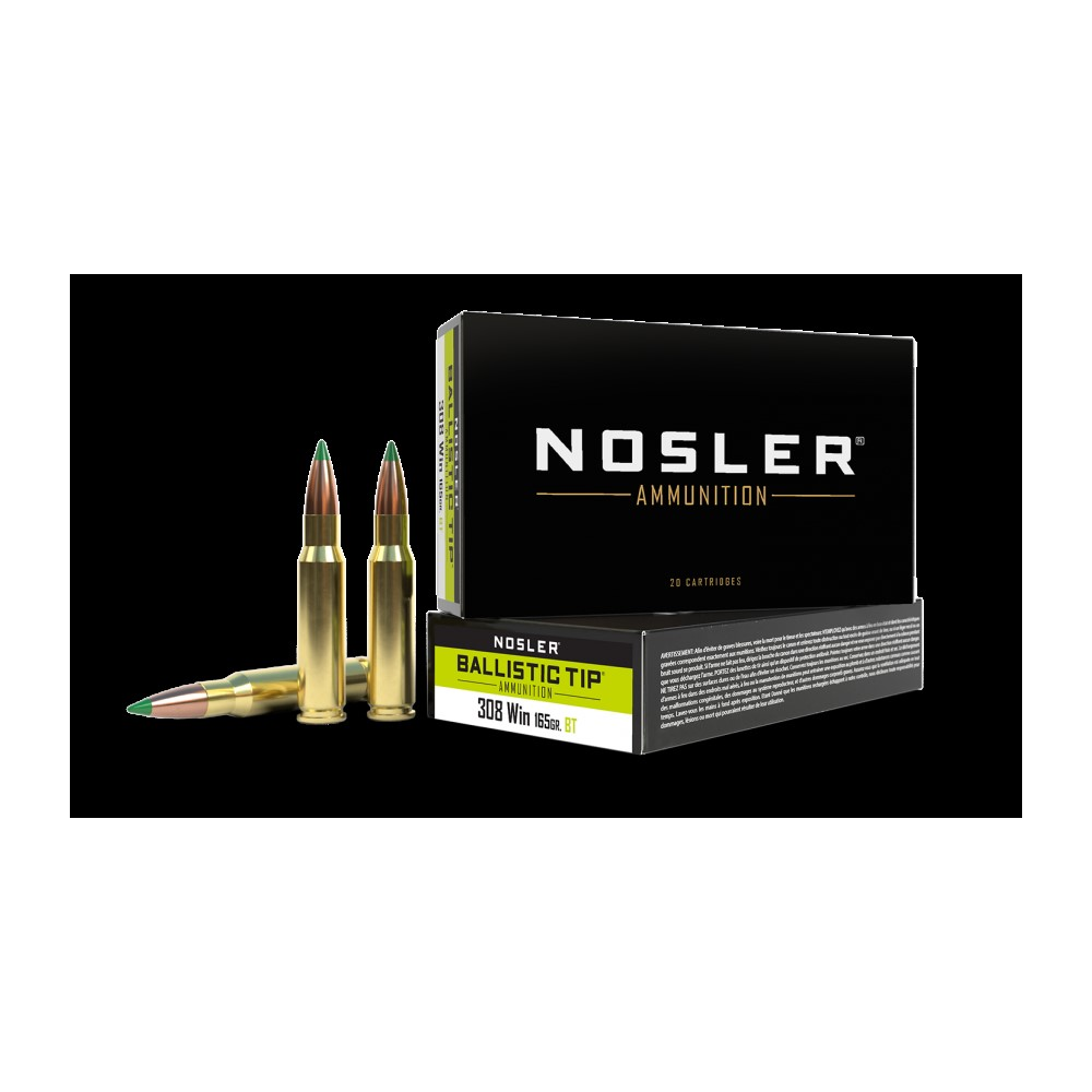 NOSLER 308 WIN 165GR BALLISTIC TIP