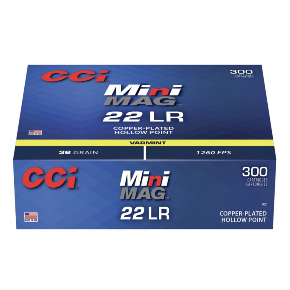 CCI .22LR MINI MAG 36GR HP 300 ROUNDS