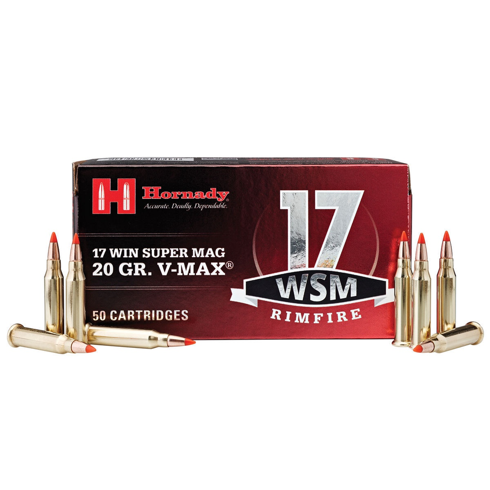 HORNADY 17WSM 20GR V-MAX AMMO