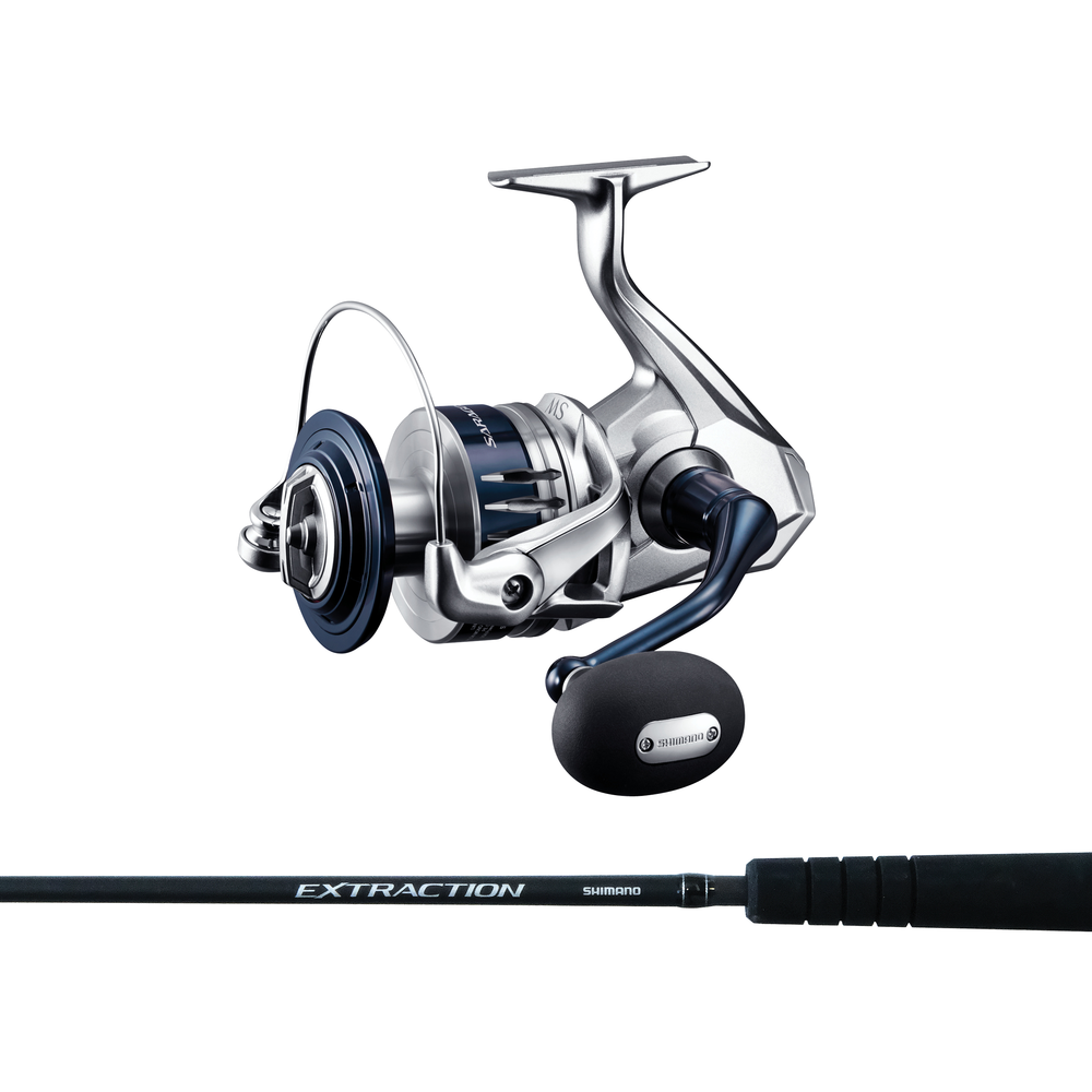 SARAGOSA 10000SWA + EXTRACTION 5'5" 2PCE PE6/8 300-400GM JIG SPIN ROD