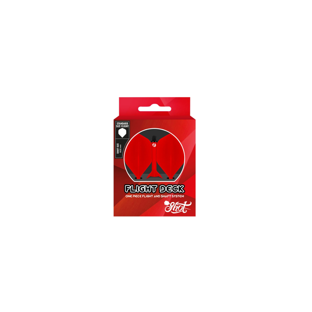 RED - FLIGHT DECK-ONE PIECE DART FLIGHT SET