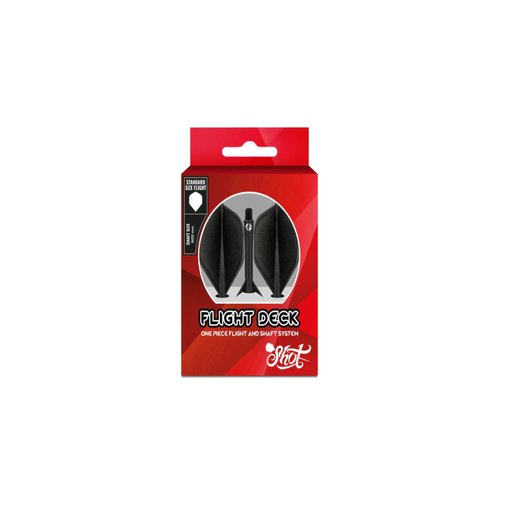 BLACK - FLIGHT DECK-ONE PIECE DART FLIGHT SET