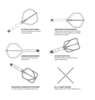 BLACK - FLIGHT DECK-ONE PIECE DART FLIGHT SET