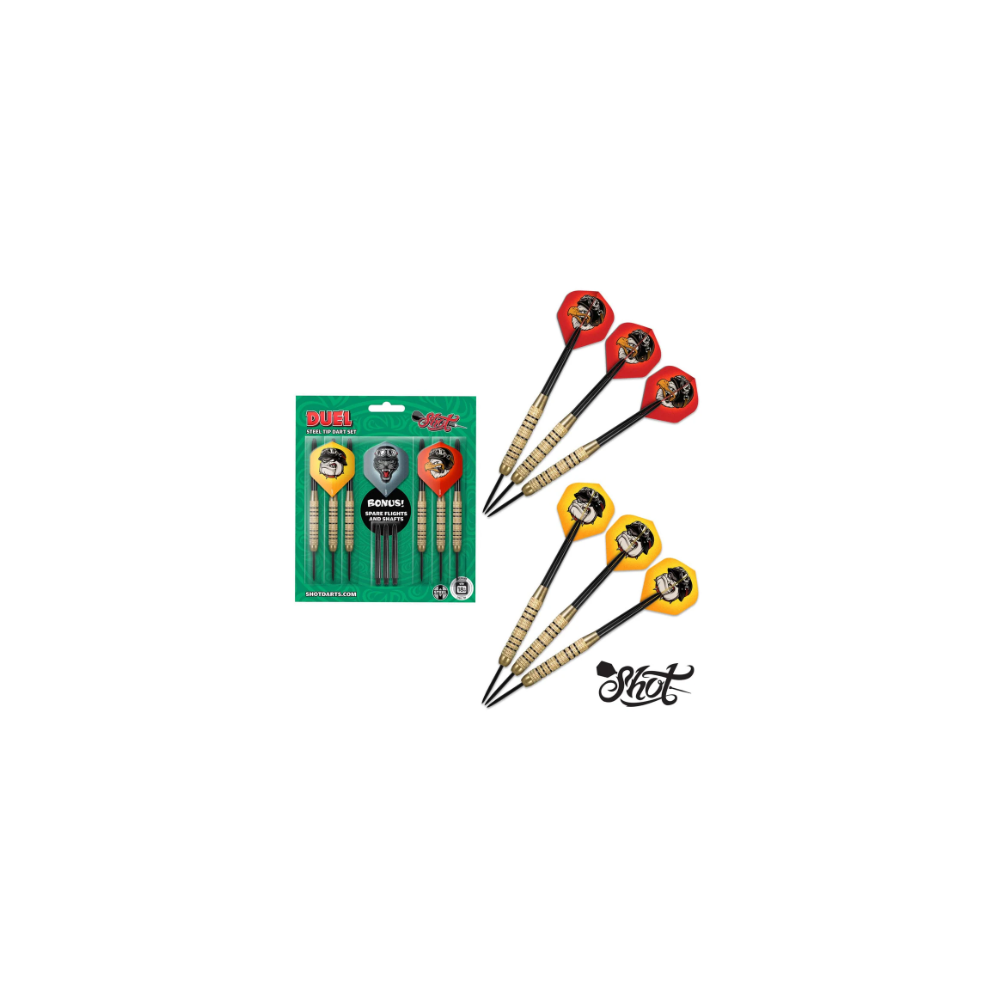 SHOT DUEL TWIN STEEL TIP DART PACK