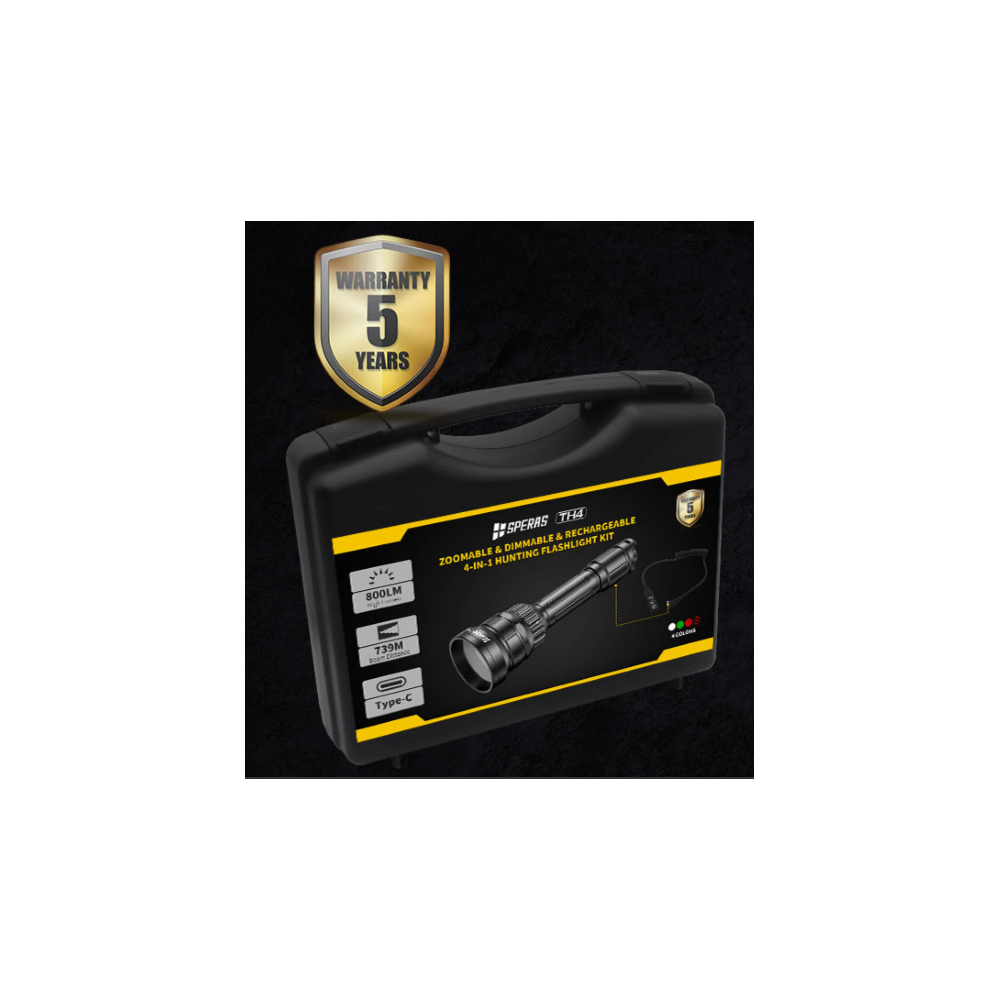 SPERAS TH4K 4IN1 TACTICAL HUNTING FLASHLIGHT KIT