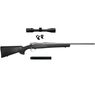 HOWA 7MM-08 STAINLESS 20" L/W SCOPED SUPPRESSED KIT BLACK POLYMER STOCK W/ CASE