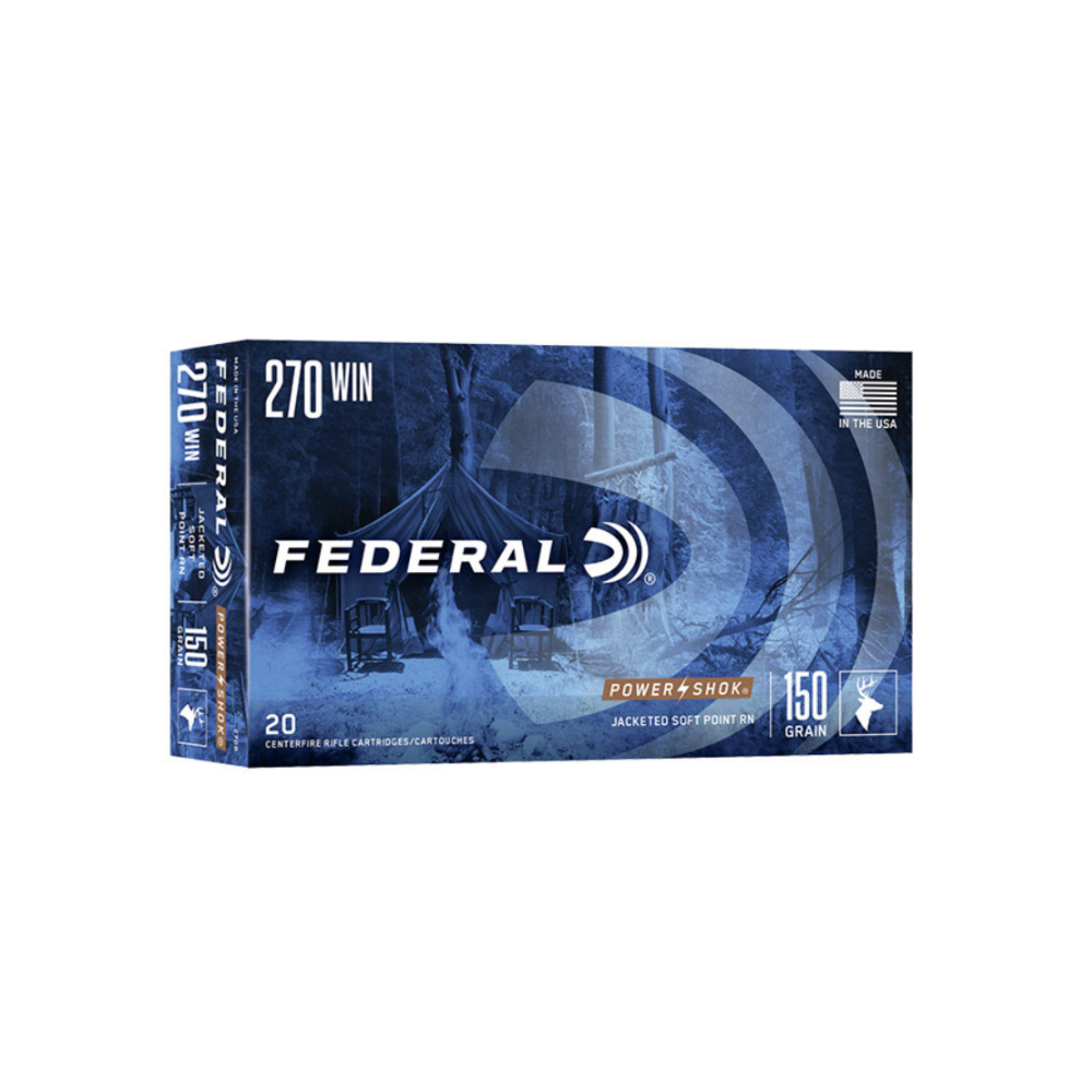 FEDERAL 270 WIN 150GR SP RN POWER SHOCK