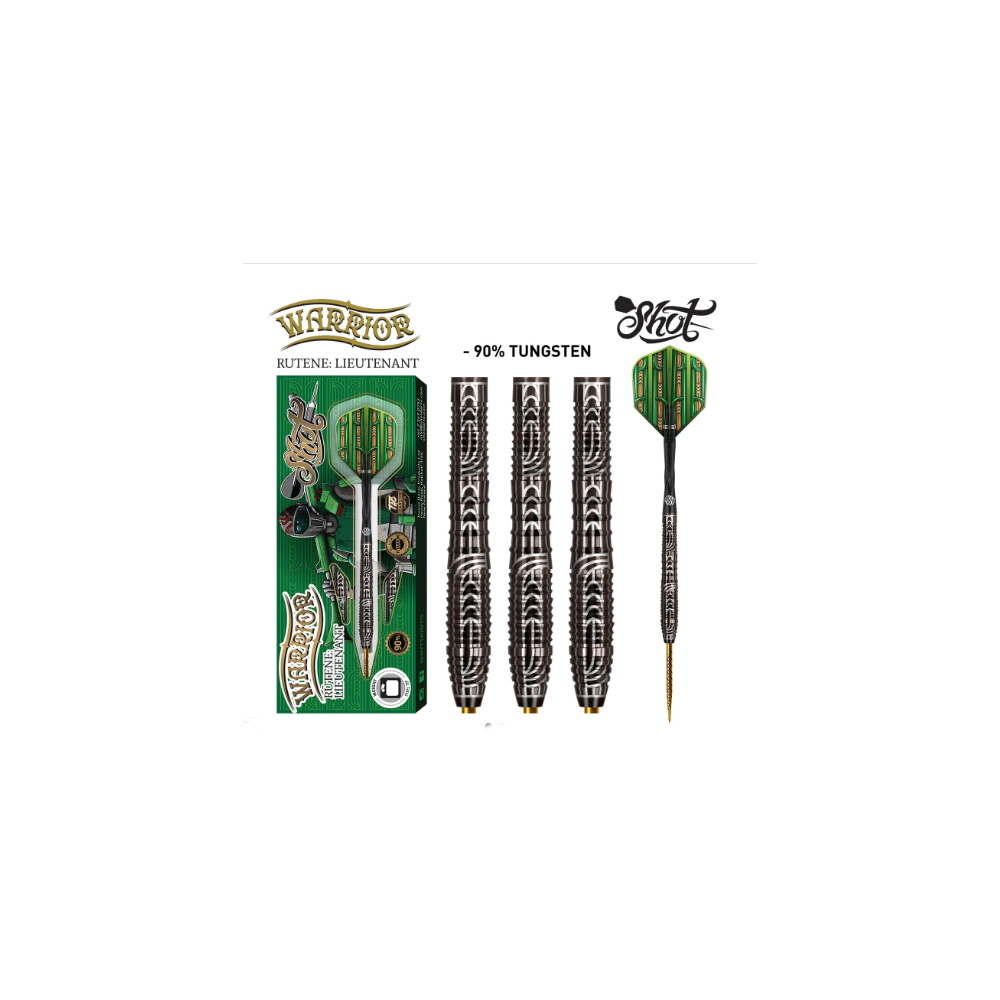 RUTENE - WARRIOR STEEL TIP DART SET - Pool and Darts : King & Henry