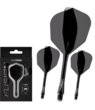 BLACK WINMAU FUSION FLIGHTS AND SHAFT SOLID