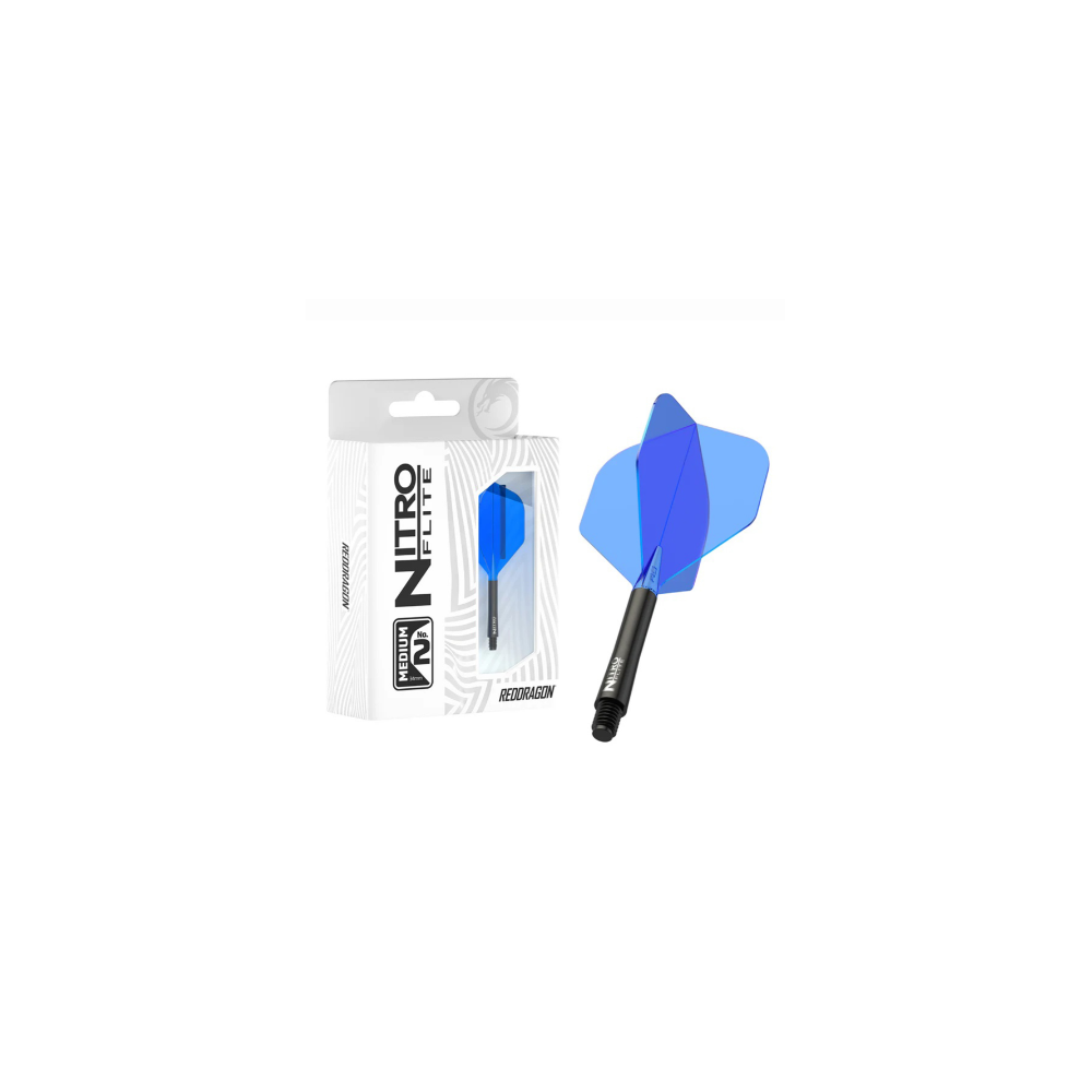 BLACK SHAFT AND BLUE FLIGHT - RED DRAGON NITRO FLITE