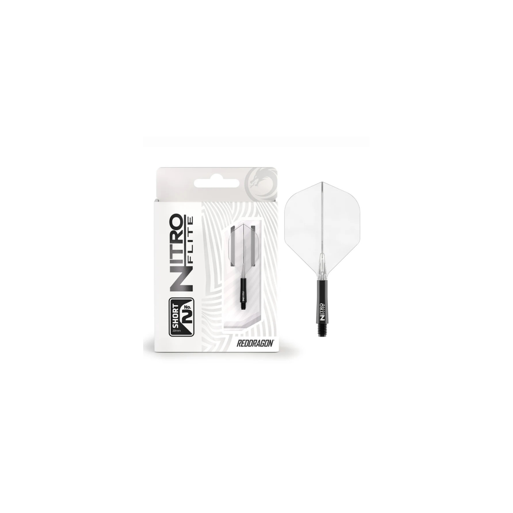 BLACK SHAFT AND CLEAR FLIGHT - RED DRAGON NITRO FLITE