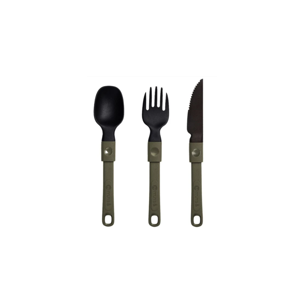 MUNS FOLDABLE 3 PCE POLYMIDE CUTLERY SET