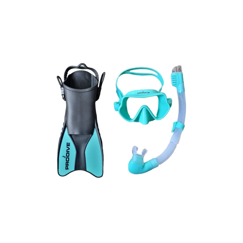 TURQUOISE EXPLORER MASK AND SNORKEL SET - PRODIVE 