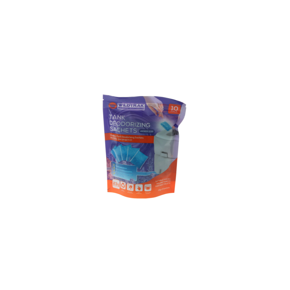 DEODORISING SACHETS FOR PORTABLE TOILETS 10PK 23G BLUE