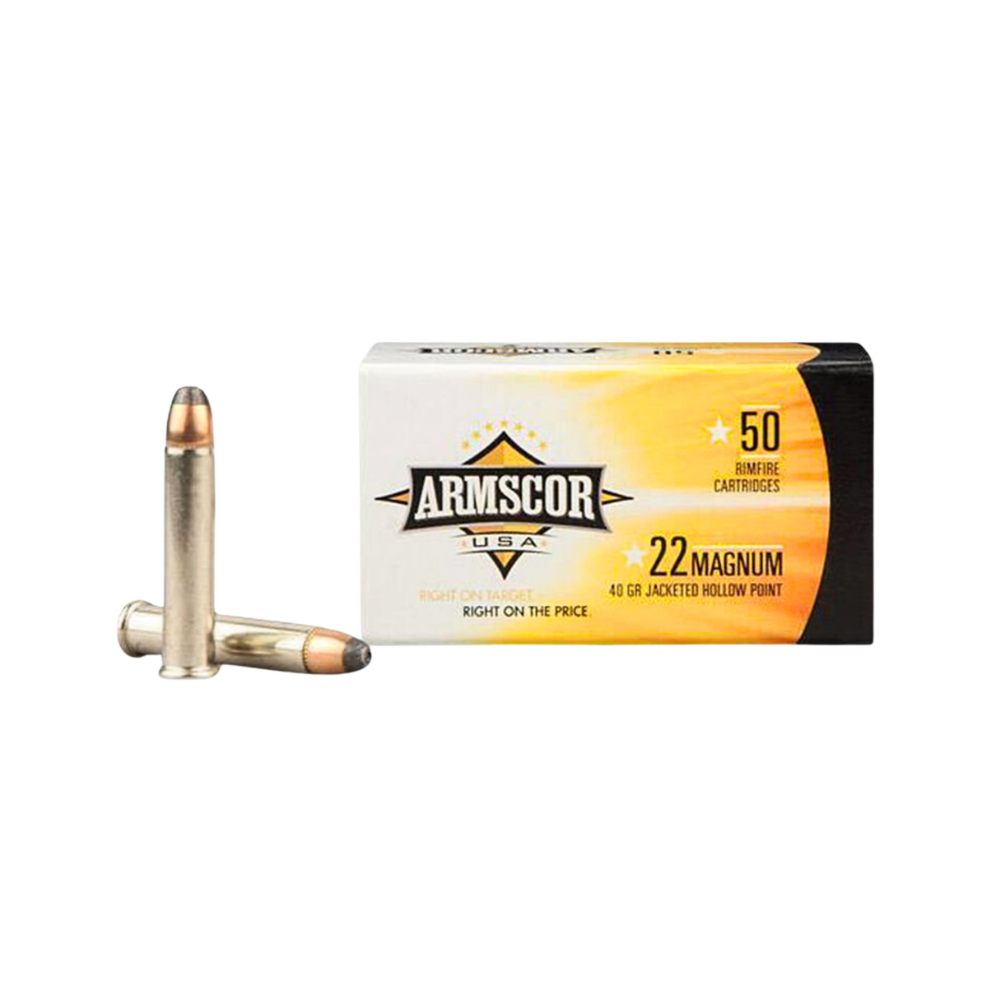 JHP ARMSCOR .22MAG HIGH VELOCITY RIMFIRE AMMO HP 40GR