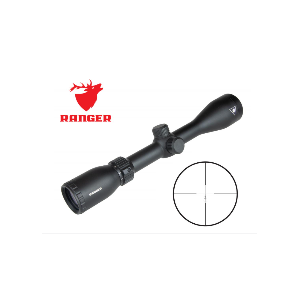 3-9X42 RNAGER SCOPE WITH BALLISTIC RETICLE - MATTE BLK