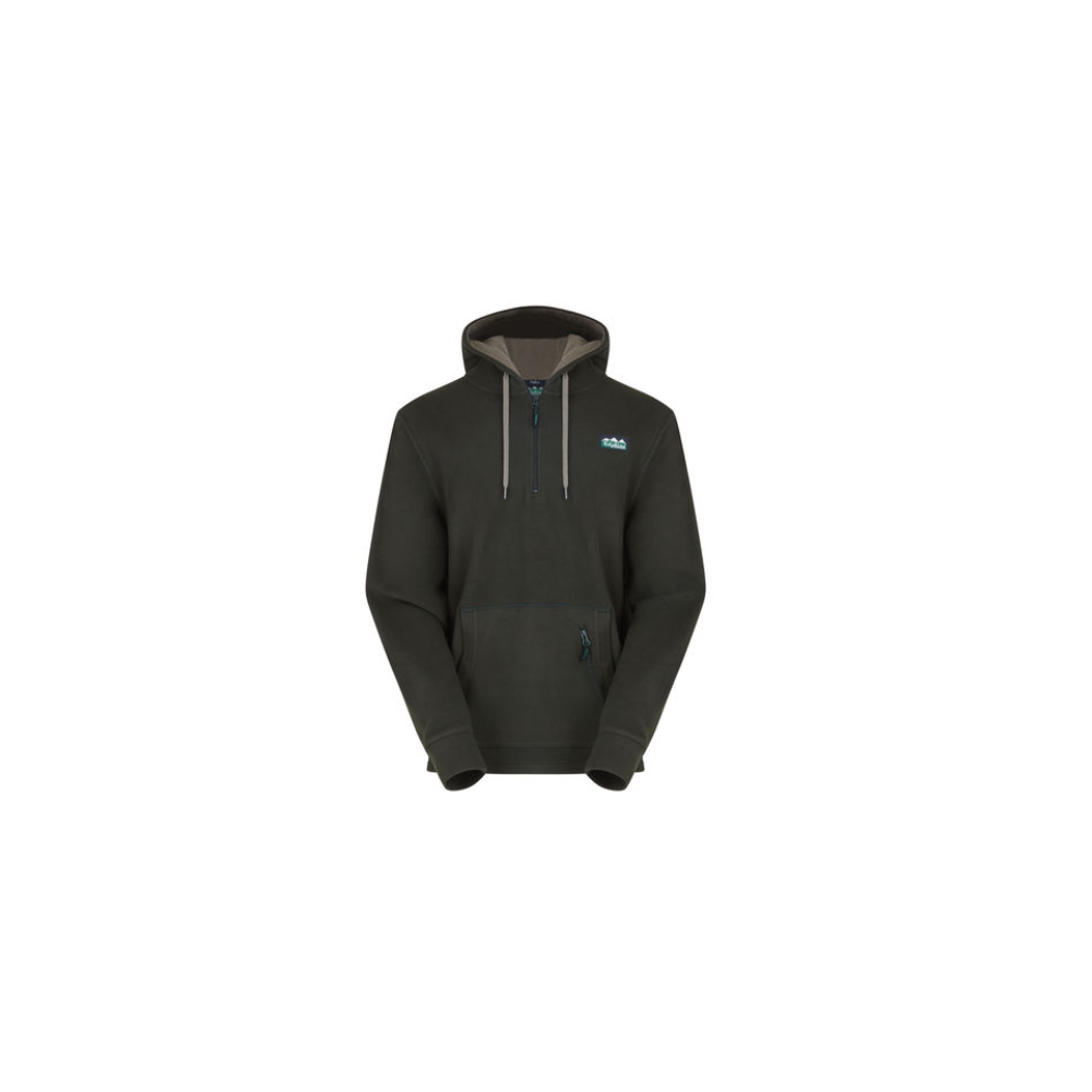 BALLISTIC LONG SLEEVED FLEECE HOODIE - DEEP FOREST - RIDGELINE