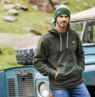 BALLISTIC LONG SLEEVED FLEECE HOODIE - DEEP FOREST - RIDGELINE