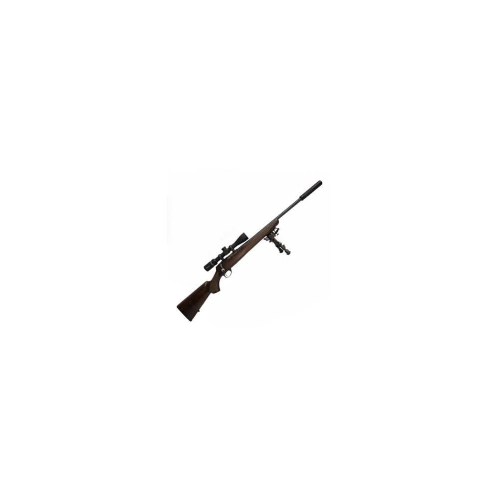 T1X 17HMR HUNTER 20"UNF - 22 SUPRESSOR, 1" LOW RINGS, BIPOD AND SCOPE