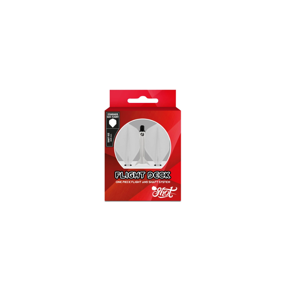 WHITE FLIGHT DECK-ONE PIECE DART FLIGHTS