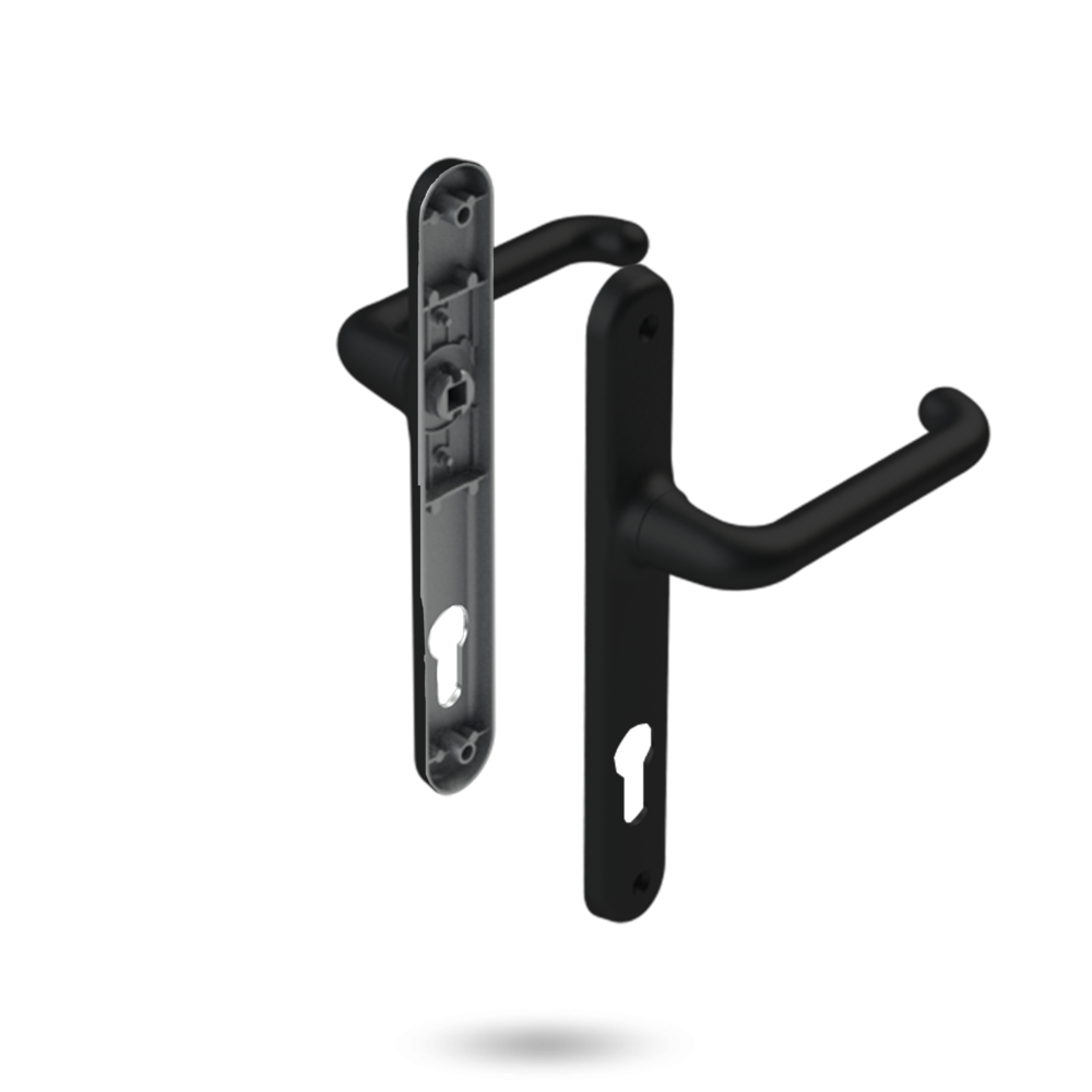 VERONA HANDLE SET - STANDARD LOCKING BLACK