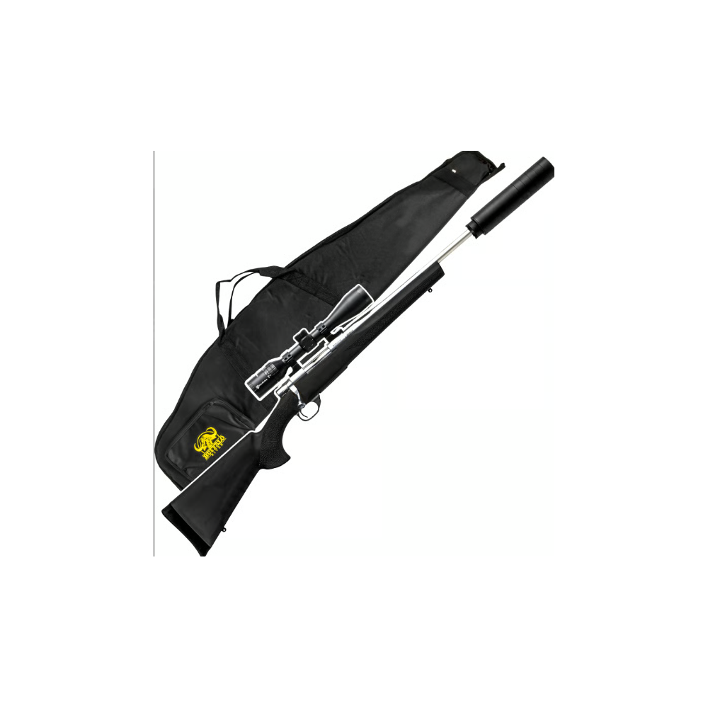 HOWA .308 STAINLESS STD 22" SCOPED SUPPRESSED KIT BLACK WITH GUN BAG