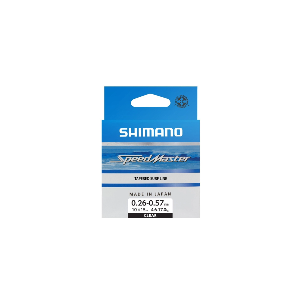 SPEEDMASTER TAPERED SURF LEADER CLEAR 0.26MM - 0.57MM (10 X 15m)  