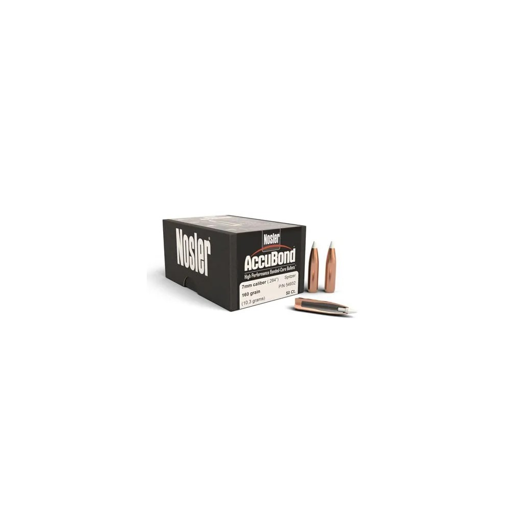 NOSLER 7MM 160GR ACCUBOND PROJECTILES