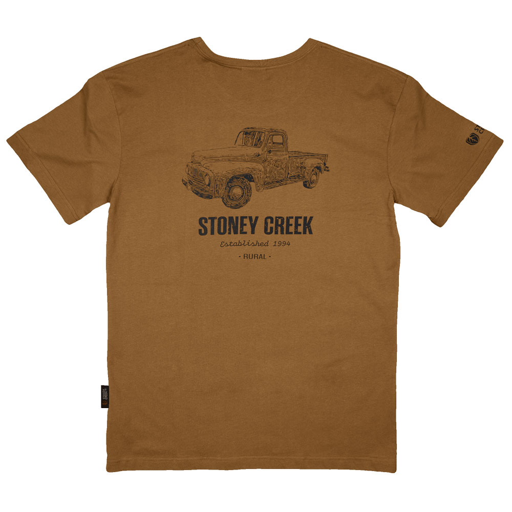 MENS FARM TRUC TEE - RUST - STONEY CREEK